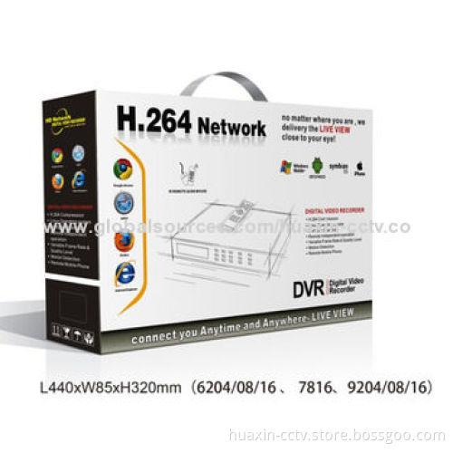4-channel H.264 Standalone DVR, HDMI, 3G, D1, P2P, CMS, Mobile, Mouse, USB, Sized 33*27.5*5.5cm